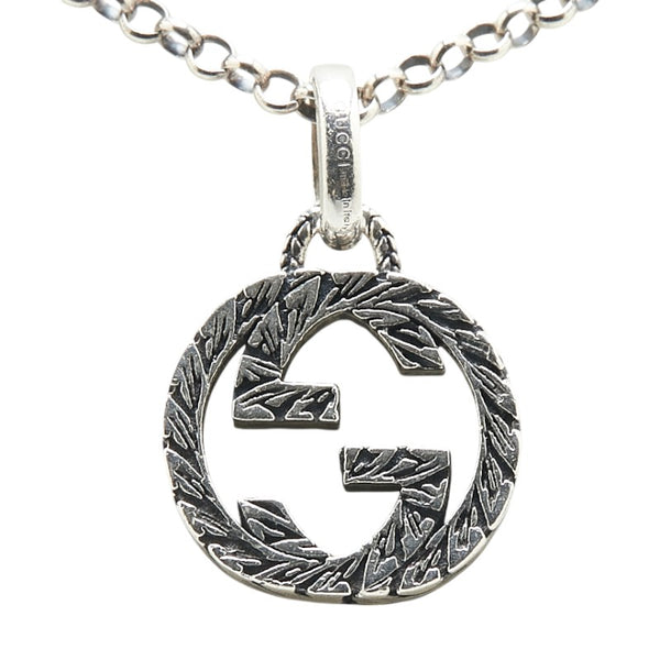 グッチ インターロッキングG アラベスク ネックレス SV925 シルバー レディース GUCCI 【中古】