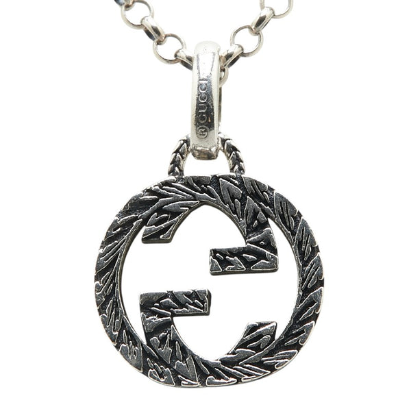 グッチ インターロッキングG アラベスク ネックレス SV925 シルバー レディース GUCCI 【中古】