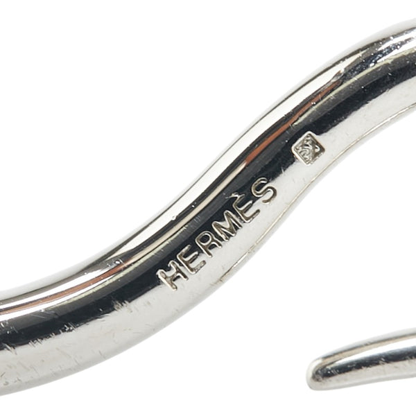 エルメス ジャンボ ブレスレット ブラウン シルバー レザー メタル レディース HERMES 【中古】