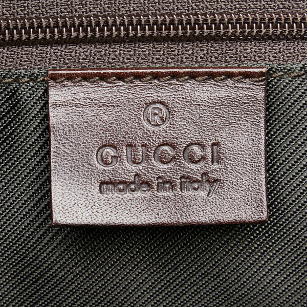 グッチ GGスプリーム ハンドバッグ トートバッグ 91249 ベージュ ブラウン PVC レザー レディース GUCCI 【中古】