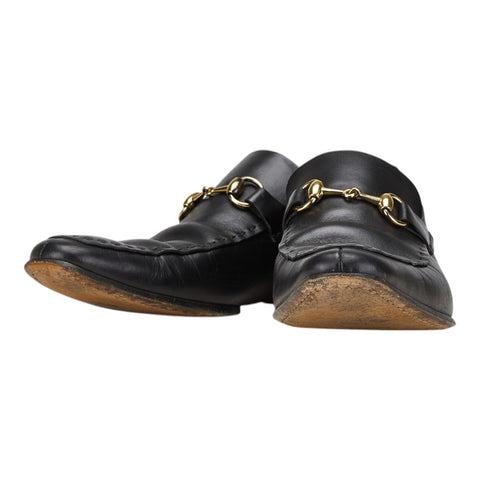 グッチ ホースビット ローファー サイズ:40 1/2 093976 ブラック レザー メンズ GUCCI 【中古】
