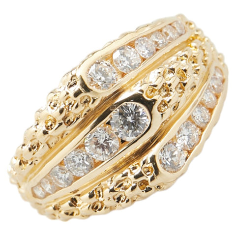 K18YG イエローゴールド ダイヤ1.00ct リング 指輪 レディース 14号 【中古】