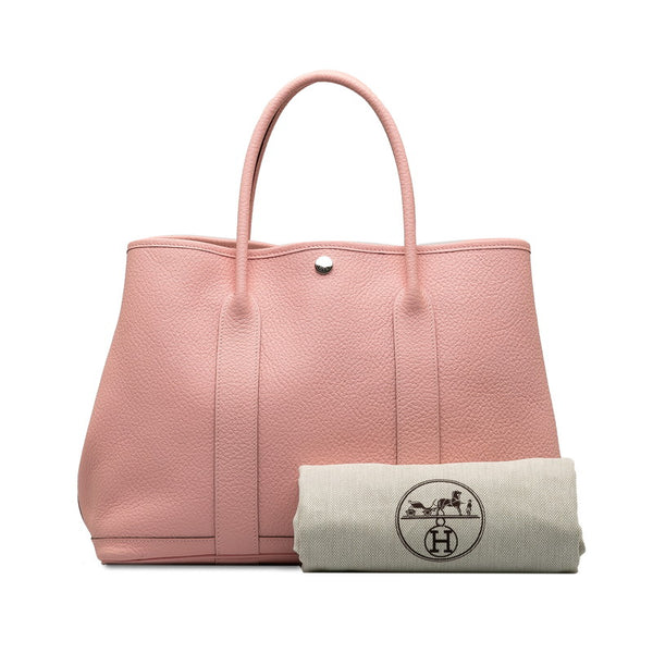 エルメス ガーデンパーティPM ハンドバッグ ピンク ヴァッシュカントリー レディース HERMES 【中古】