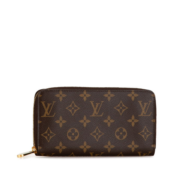 ルイ ヴィトン モノグラム ジッピーウォレット ラウンドファスナー 長財布 M42616 ブラウン PVC レディース LOUIS VUITTON 【中古】