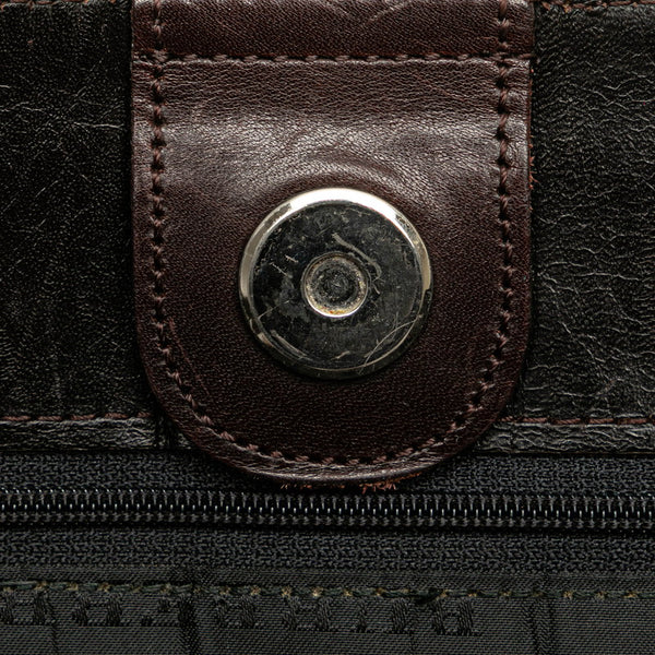 バーバリー ノバチェック ハンドバッグ ベージュ ブラウン キャンバス レザー レディース BURBERRY 【中古】