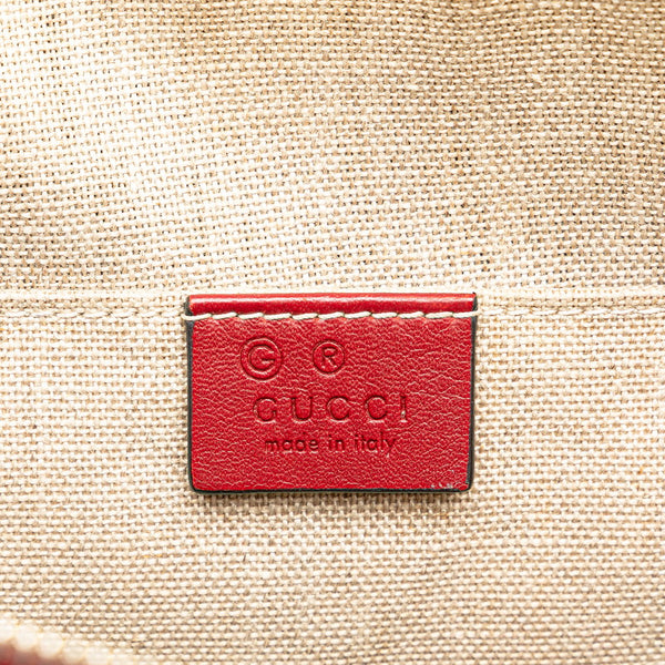 グッチ マイクロ グッチシマ ハンドバッグ ショルダーバッグ 2WAY 449654 レッド レザー レディース GUCCI 【中古】