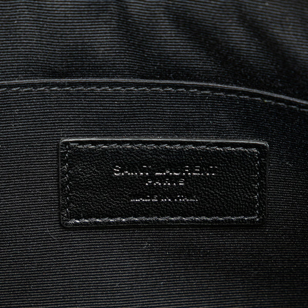 サンローラン ロゴ クラッチバッグ ピンク パープル ブラック グリッターキャンバス レザー ラメ レディース SAINT LAURENT 【中古】