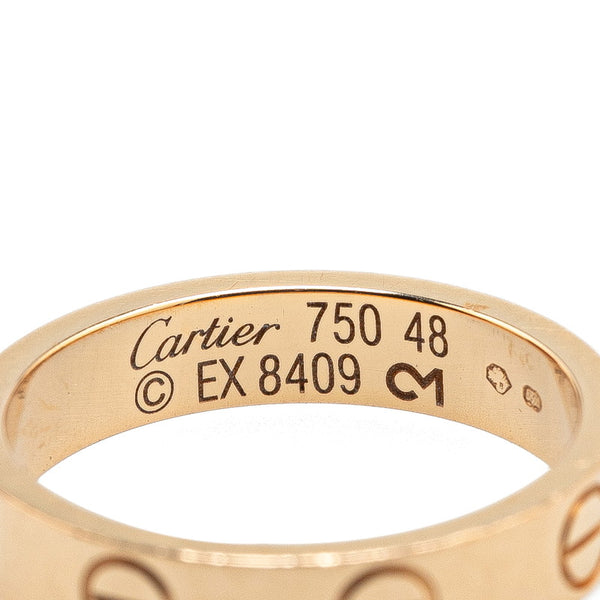 カルティエ ミニラブリング リング 指輪 #48 ゴールド K18YG イエローゴールド レディース CARTIER 【中古】