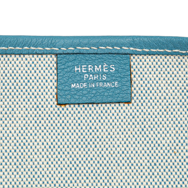 エルメス ジャルディニエ PM トートバッグ ショルダーバッグ ブルージーン トワルアッシュ レザー レディース HERMES 【中古】