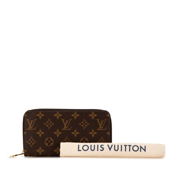 ルイ ヴィトン モノグラム ジッピーウォレット　 ラウンドファスナー 長財布 M60017 ブラウン PVC レディース LOUIS VUITTON 【中古】