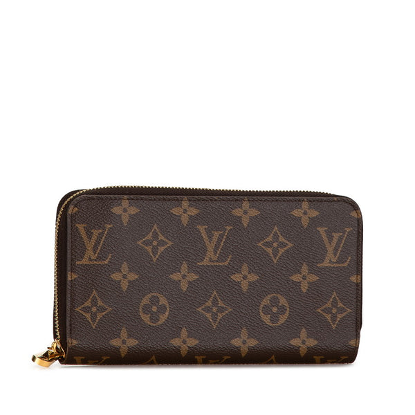 ルイ ヴィトン モノグラム ジッピーウォレット　 ラウンドファスナー 長財布 M60017 ブラウン PVC レディース LOUIS VUITTON 【中古】