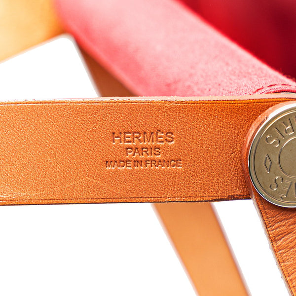 エルメス カバックGM トートバッグ ショルダーバッグ 2WAY ポピーレッド トワルオフィシエ レザー レディース HERMES 【中古】