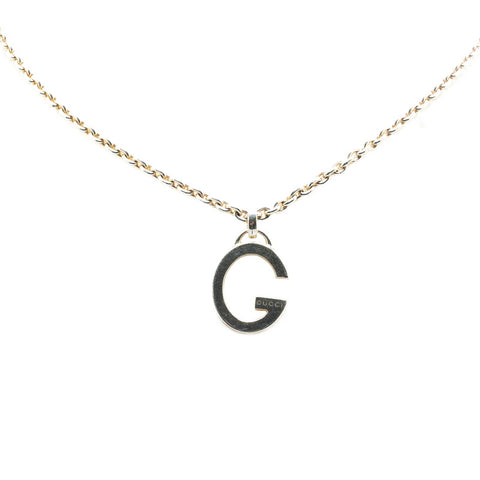 グッチ Gロゴ チェーン ペンダントネックレス SV925 シルバー レディース GUCCI 【中古】