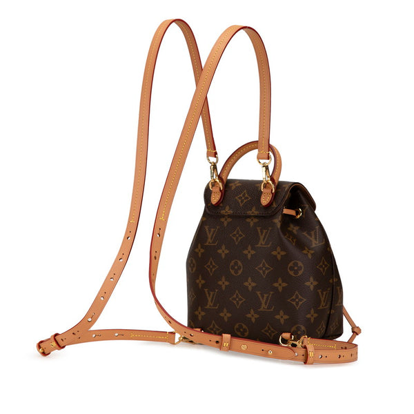 ルイ ヴィトン モノグラム モンスリNM BB リュック バックパック M45502 ブラウン PVC レザー レディース LOUIS VUITTON 【中古】