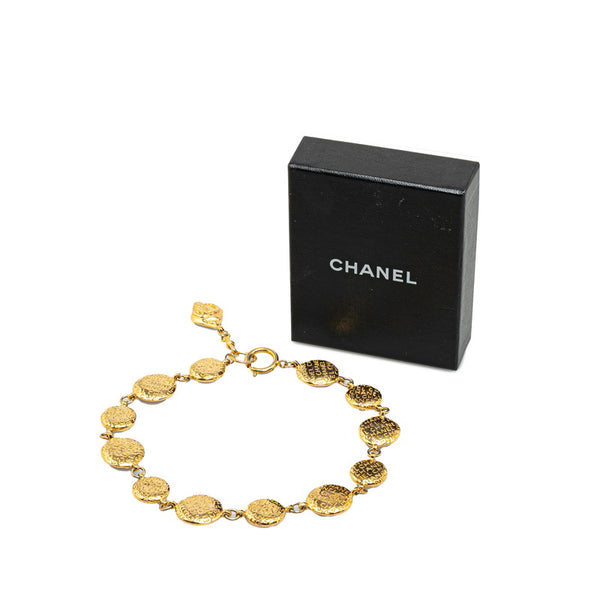 シャネル ロゴ マドモアゼル ネックレス ゴールド メッキ レディース CHANEL 【中古】