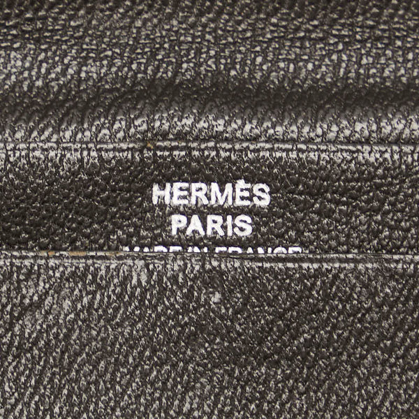 エルメス 長財布 ブラック アリゲーター レディース HERMES 【中古】