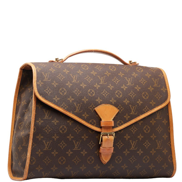 ルイ ヴィトン モノグラム ビバリーMM ハンドバッグ ビジネスバッグ M51120 ブラウン PVC レザー メンズ LOUIS VUITTON 【中古】