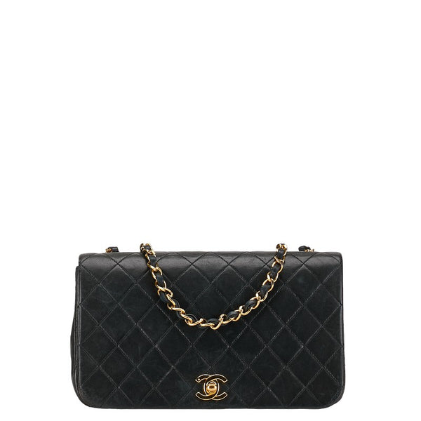 シャネル マトラッセ23 ココマーク シングルフラップ チェーン ショルダーバッグ ブラック ラムスキン レディース CHANEL 【中古】