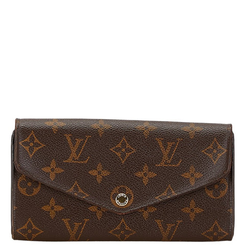 ルイ ヴィトン モノグラム ポルトフォイユ・サラ 長財布 M60531 ブラウン PVC レザー レディース LOUIS VUITTON 【中古】