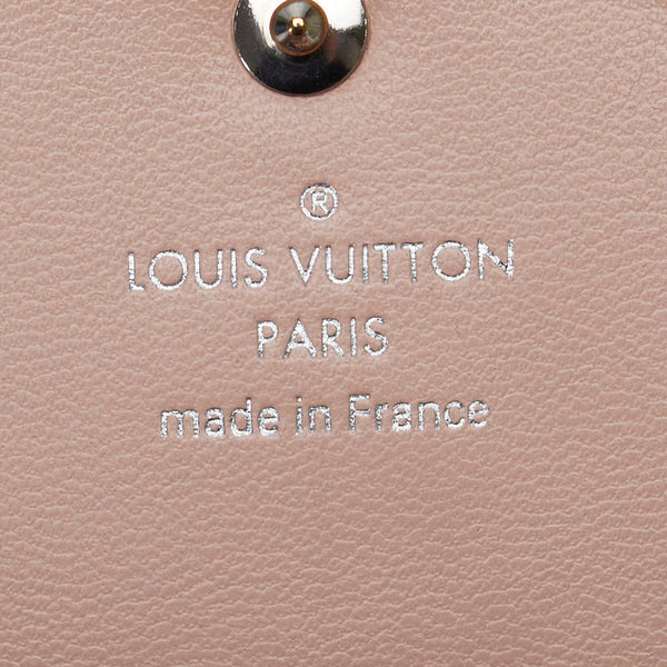 ルイ ヴィトン モノグラム マヒナ ポルトフォイユ イリス 長財布 M60145  マグノリア ピンク レザー レディース LOUIS VUITTON 【中古】