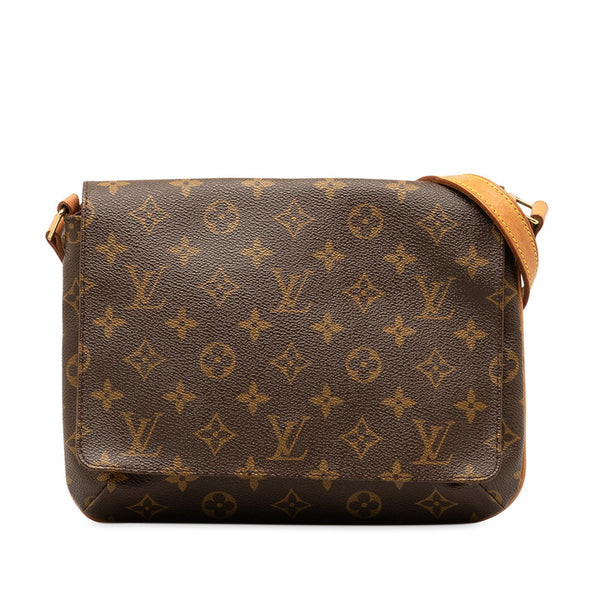 ルイ ヴィトン モノグラム ミュゼット タンゴ ショート ショルダーバッグ M51257 ブラウン PVC レザー レディース LOUIS VUITTON 【中古】