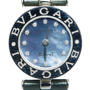 ブルガリ ビーゼロワン 腕時計 BZ22S クオーツ ブルーシェル文字盤 ステンレススチール エナメル レディース BVLGARI 【中古】