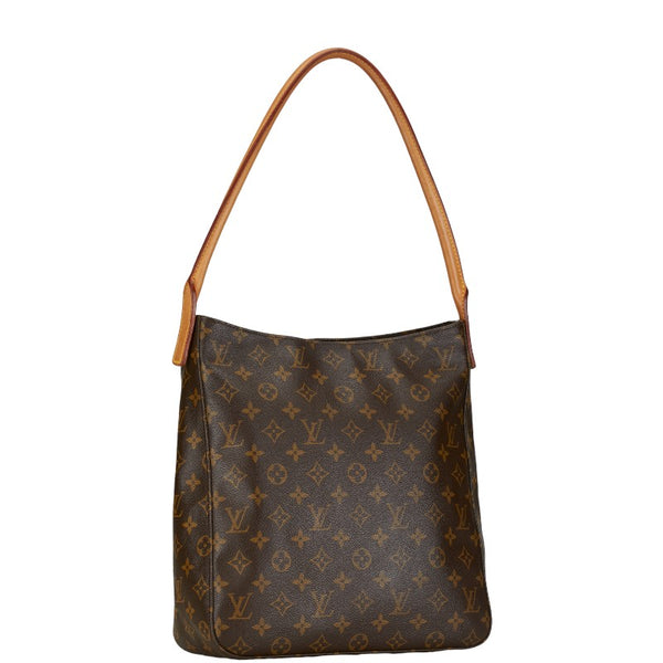 ルイ ヴィトン モノグラム ルーピングGM ショルダーバッグ ハンドバッグ M51145 ブラウン PVC レザー レディース LOUIS VUITTON 【中古】