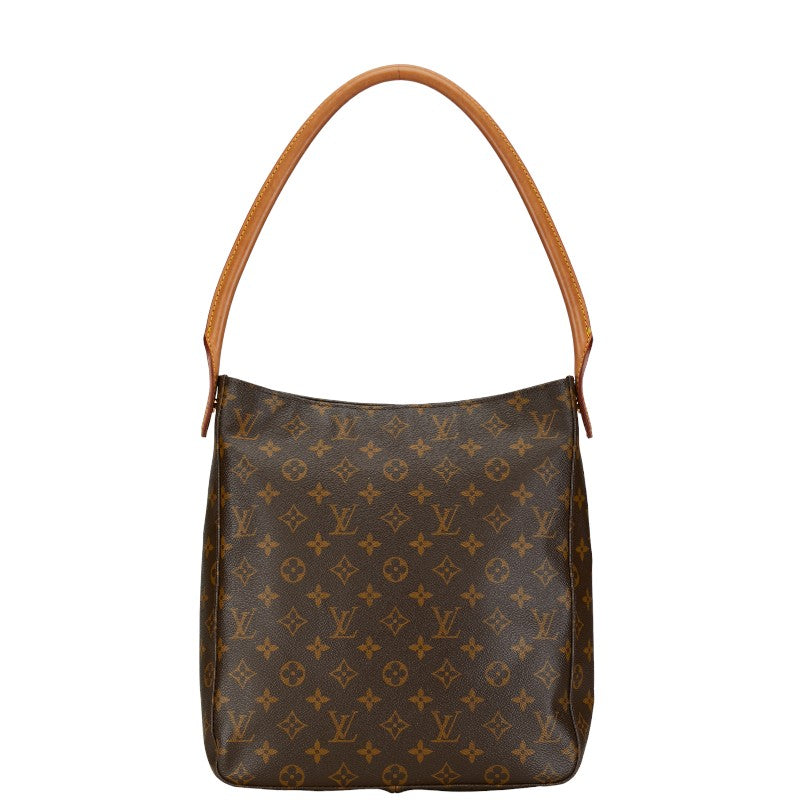 ルイ ヴィトン モノグラム ルーピングGM ショルダーバッグ ハンドバッグ M51145 ブラウン PVC レザー レディース LOUIS VUITTON 【中古】