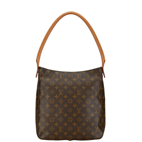 ルイ ヴィトン モノグラム ルーピングGM ショルダーバッグ ハンドバッグ M51145 ブラウン PVC レザー レディース LOUIS VUITTON 【中古】