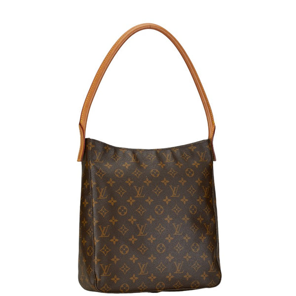 ルイ ヴィトン モノグラム ルーピングGM ショルダーバッグ ハンドバッグ M51145 ブラウン PVC レザー レディース LOUIS VUITTON 【中古】