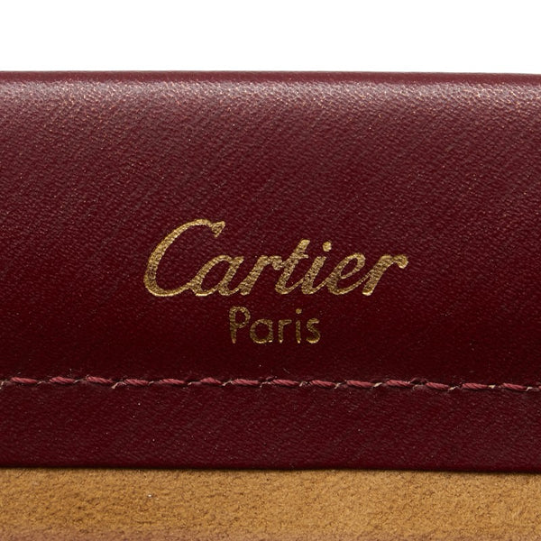 カルティエ トリニティ ワンショルダーバッグ ハンドバッグ ボルドー ワインレッド レザー レディース CARTIER 【中古】