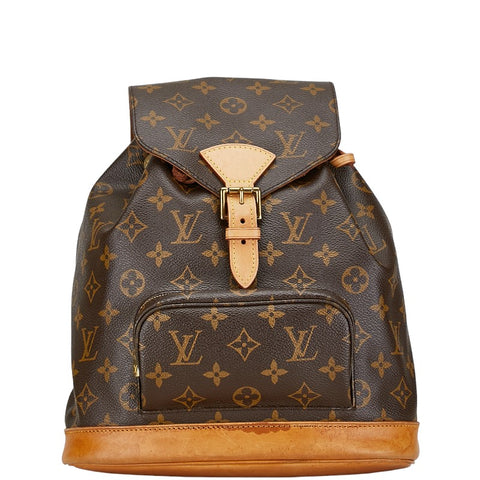 ルイ ヴィトン モノグラム モンスリMM リュック バックパック M51136 ブラウン PVC レザー レディース LOUIS VUITTON 【中古】