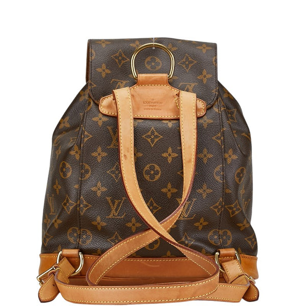 ルイ ヴィトン モノグラム モンスリMM リュック バックパック M51136 ブラウン PVC レザー レディース LOUIS VUITTON 【中古】