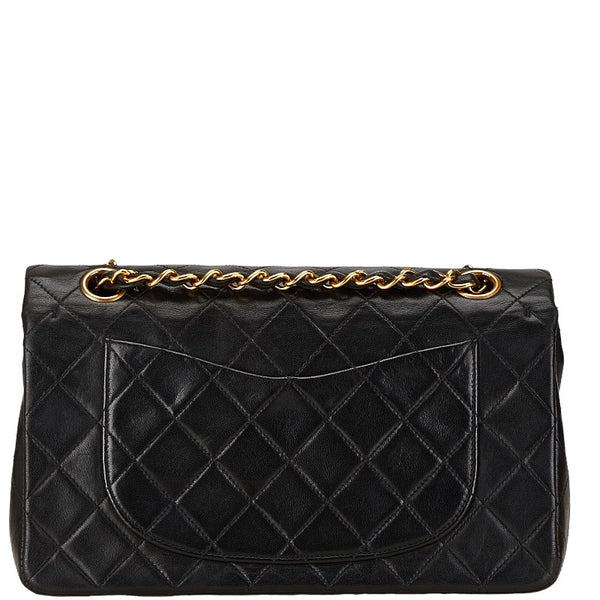 シャネル マトラッセ23 Wフラップ チェーン ショルダーバッグ ブラック ラムスキン レディース CHANEL 【中古】