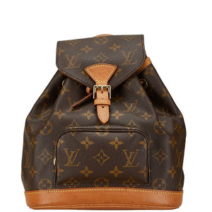 ルイ ヴィトン モノグラム モンスリPM リュック バックパック M51137 ブラウン PVC レザー レディース LOUIS VUITTON 【中古】