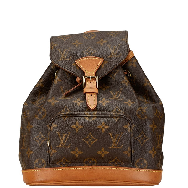 ルイ ヴィトン モノグラム モンスリPM リュック バックパック M51137 ブラウン PVC レザー レディース LOUIS VUITTON 【中古】