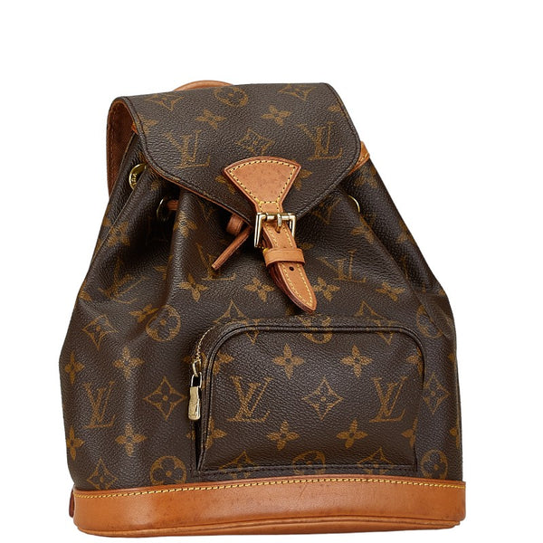 ルイ ヴィトン モノグラム モンスリPM リュック バックパック M51137 ブラウン PVC レザー レディース LOUIS VUITTON 【中古】