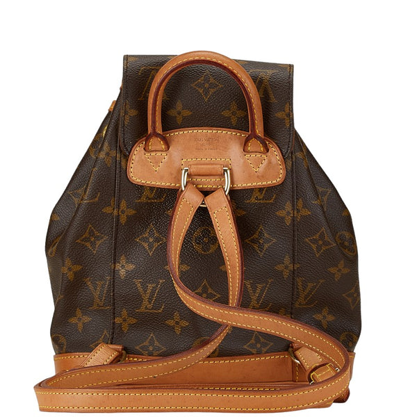 ルイ ヴィトン モノグラム モンスリPM リュック バックパック M51137 ブラウン PVC レザー レディース LOUIS VUITTON 【中古】