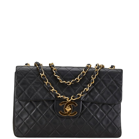 シャネル マトラッセ ココマーク チェーン ショルダーバッグ ブラック ラムスキン レディース CHANEL 【中古】