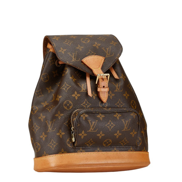 ルイ ヴィトン モノグラム モンスリMM リュック バックパック M51136 ブラウン PVC レザー レディース LOUIS VUITTON 【中古】