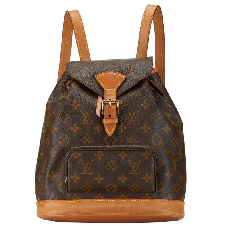 ルイ ヴィトン モノグラム モンスリMM リュック バックパック M51136 ブラウン PVC レザー レディース LOUIS VUITTON 【中古】