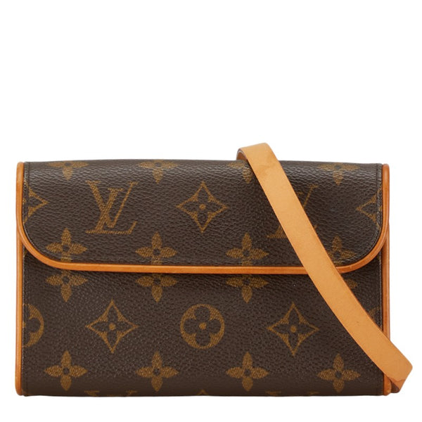 ルイ ヴィトン モノグラム ポシェット フロランティーヌ ウエストバッグ M51855 ブラウン PVC レザー レディース LOUIS VUITTON 【中古】