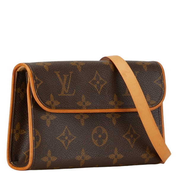 ルイ ヴィトン モノグラム ポシェット フロランティーヌ ウエストバッグ M51855 ブラウン PVC レザー レディース LOUIS VUITTON 【中古】