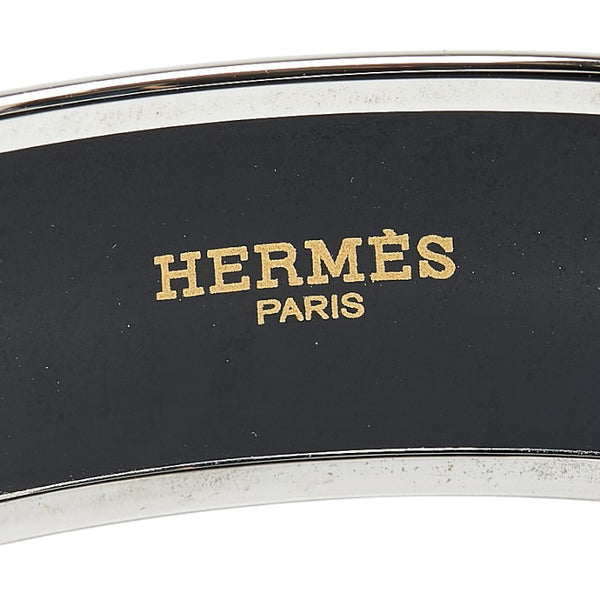 エルメス エマイユGM 七宝焼き バングル シルバー ホワイト レッド メタル レディース HERMES 【中古】