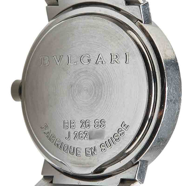 ブルガリ ブルガリブルガリ 腕時計 BB26SS クオーツ ブラック文字盤 ステンレススチール レディース BVLGARI 【中古】