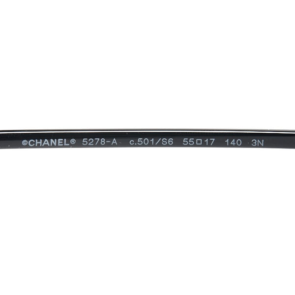 シャネル ウェリントン型 サングラス 5278-A C501/S6 ブラック プラスチック レディース CHANEL 【中古】