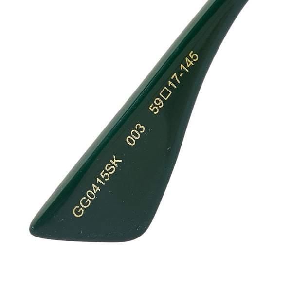 グッチ インターロッキングG ビー 蜂 サングラス GG0415SK ブラウン メッキ プラスチック レディース GUCCI 【中古】