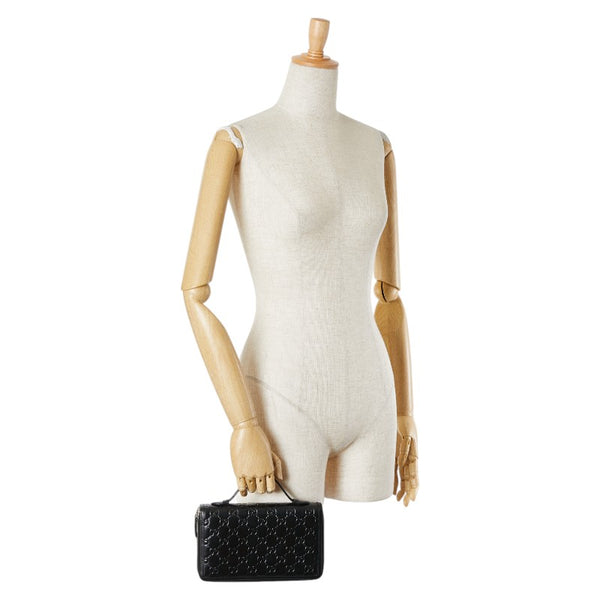 グッチ グッチシマ シェリー ラウンドジップウォレット 長財布 269888 ブラック レザー レディース GUCCI 【中古】