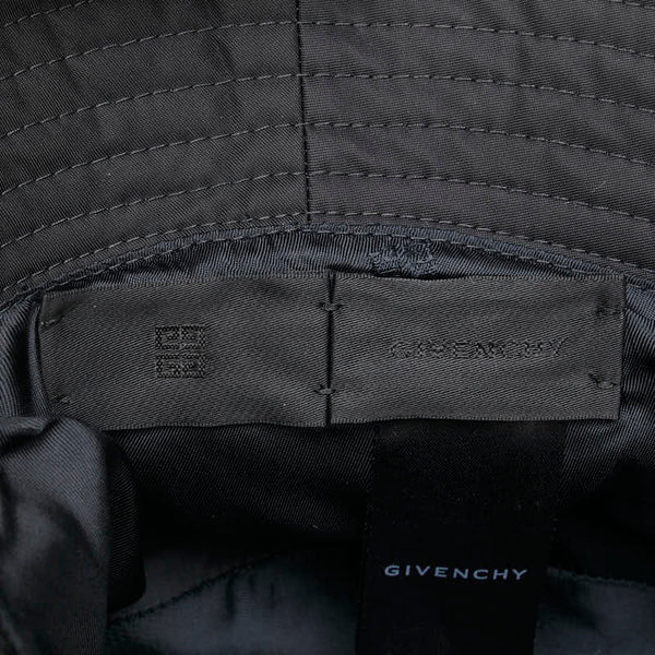 ジバンシー ブランドロゴ バケットハット サイズ:58 ブラック ナイロン メンズ Givenchy 【中古】