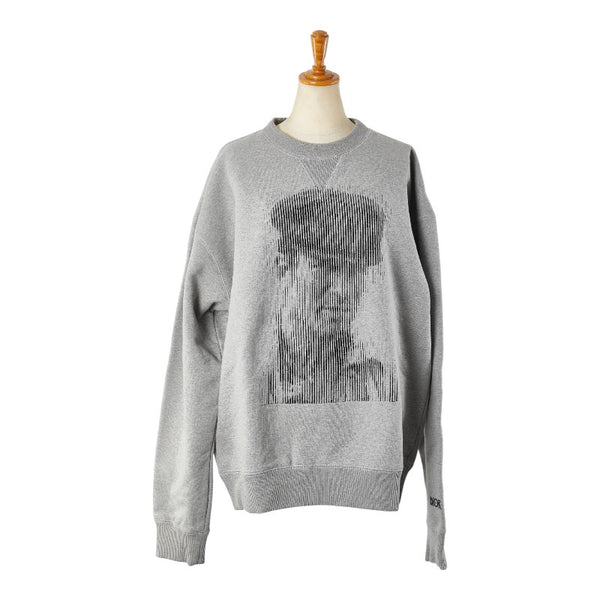 ディオール ×JACK KEROUAC スウェット サイズ：L 293J674F0796 グレー ブラック コットン ウール カシミヤ メンズ Dior 【中古】